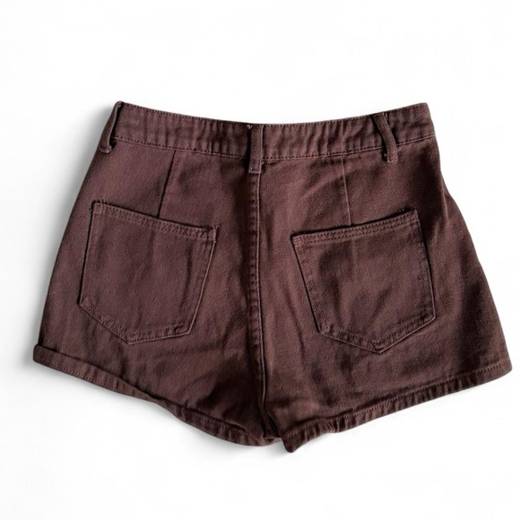 SHEIN Chocolate High Waist Women's Shorts - Picture 2 of 3